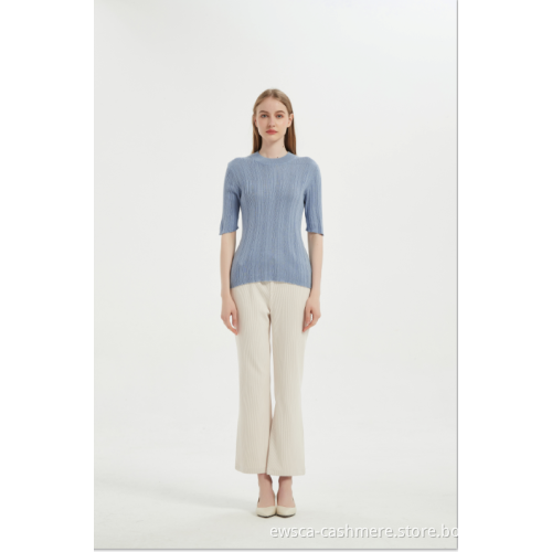 Cashmere Silk Anti-Bacterial Short Sleeves' Tshirt
